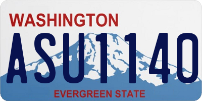 WA license plate ASU1140