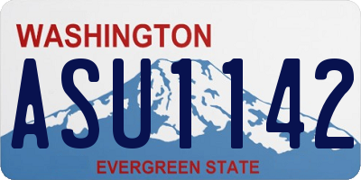 WA license plate ASU1142