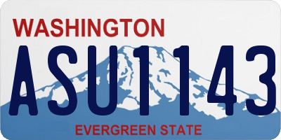 WA license plate ASU1143