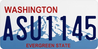WA license plate ASU1145