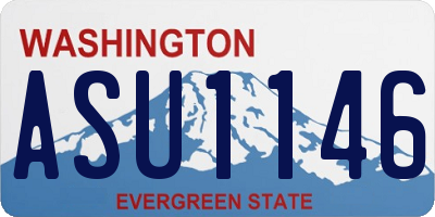 WA license plate ASU1146