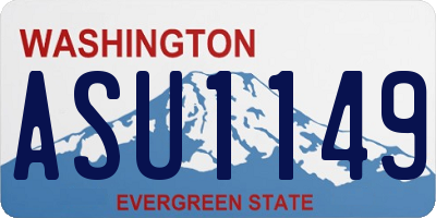 WA license plate ASU1149