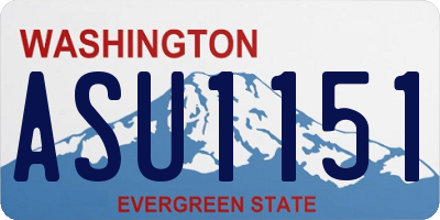 WA license plate ASU1151