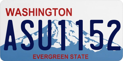 WA license plate ASU1152