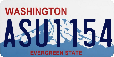 WA license plate ASU1154