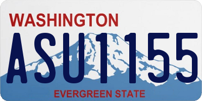 WA license plate ASU1155