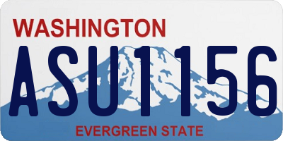 WA license plate ASU1156