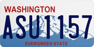 WA license plate ASU1157
