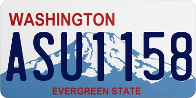 WA license plate ASU1158