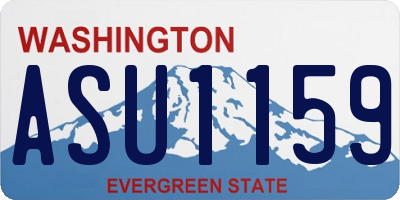 WA license plate ASU1159