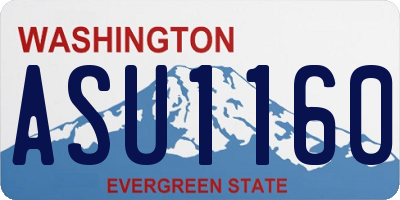 WA license plate ASU1160