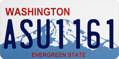 WA license plate ASU1161