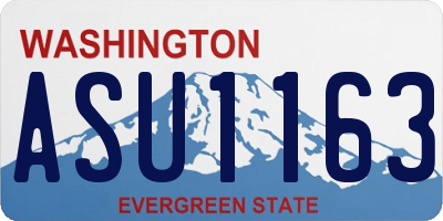 WA license plate ASU1163