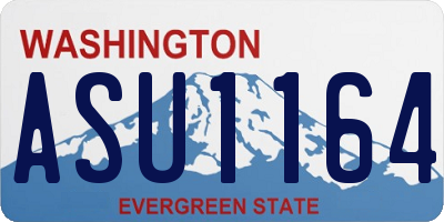 WA license plate ASU1164