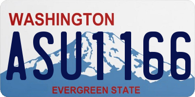 WA license plate ASU1166