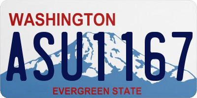 WA license plate ASU1167