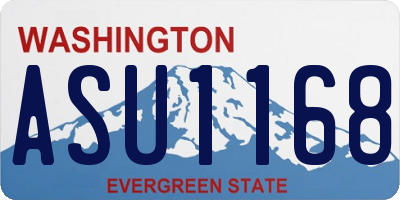 WA license plate ASU1168