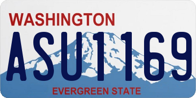 WA license plate ASU1169