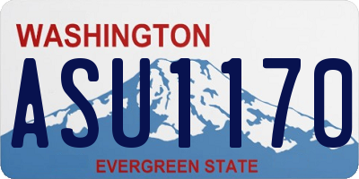 WA license plate ASU1170