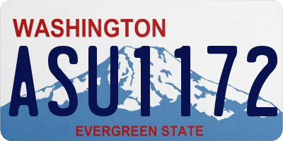 WA license plate ASU1172