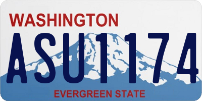 WA license plate ASU1174