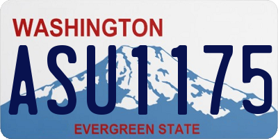WA license plate ASU1175