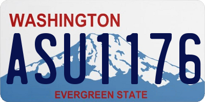 WA license plate ASU1176