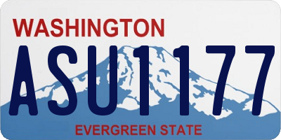 WA license plate ASU1177