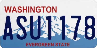 WA license plate ASU1178