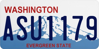 WA license plate ASU1179