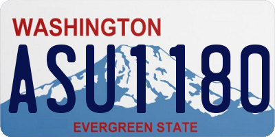 WA license plate ASU1180