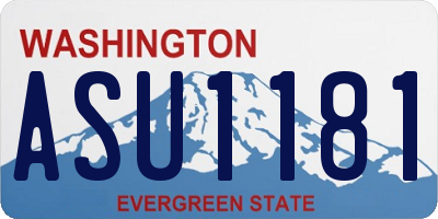 WA license plate ASU1181