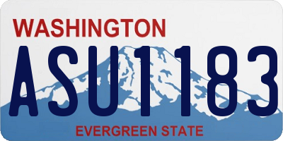 WA license plate ASU1183
