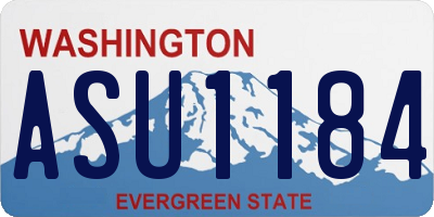 WA license plate ASU1184