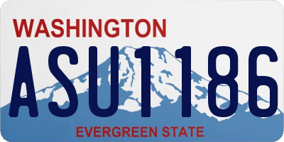 WA license plate ASU1186