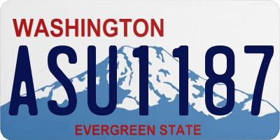 WA license plate ASU1187