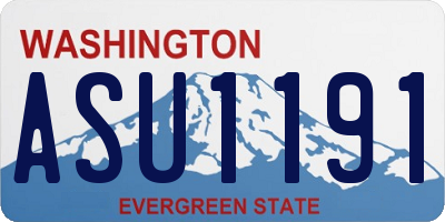 WA license plate ASU1191