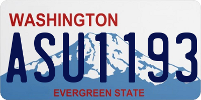 WA license plate ASU1193