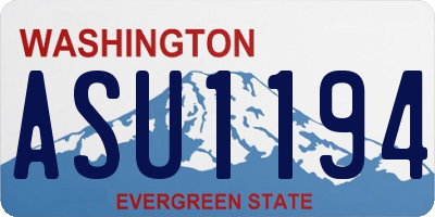 WA license plate ASU1194