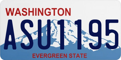 WA license plate ASU1195