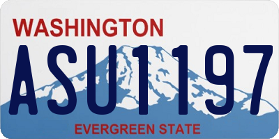 WA license plate ASU1197