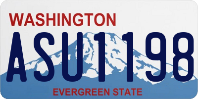 WA license plate ASU1198