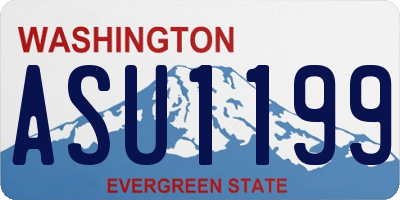 WA license plate ASU1199