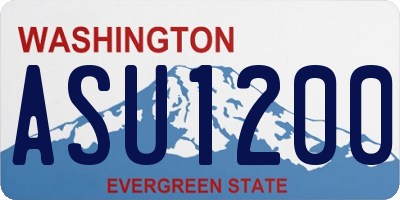 WA license plate ASU1200