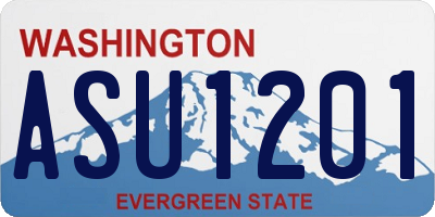 WA license plate ASU1201