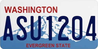 WA license plate ASU1204