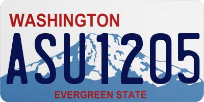 WA license plate ASU1205