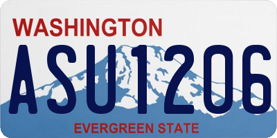WA license plate ASU1206