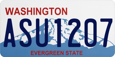 WA license plate ASU1207