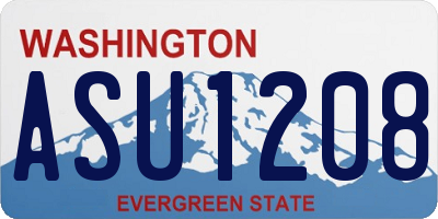 WA license plate ASU1208